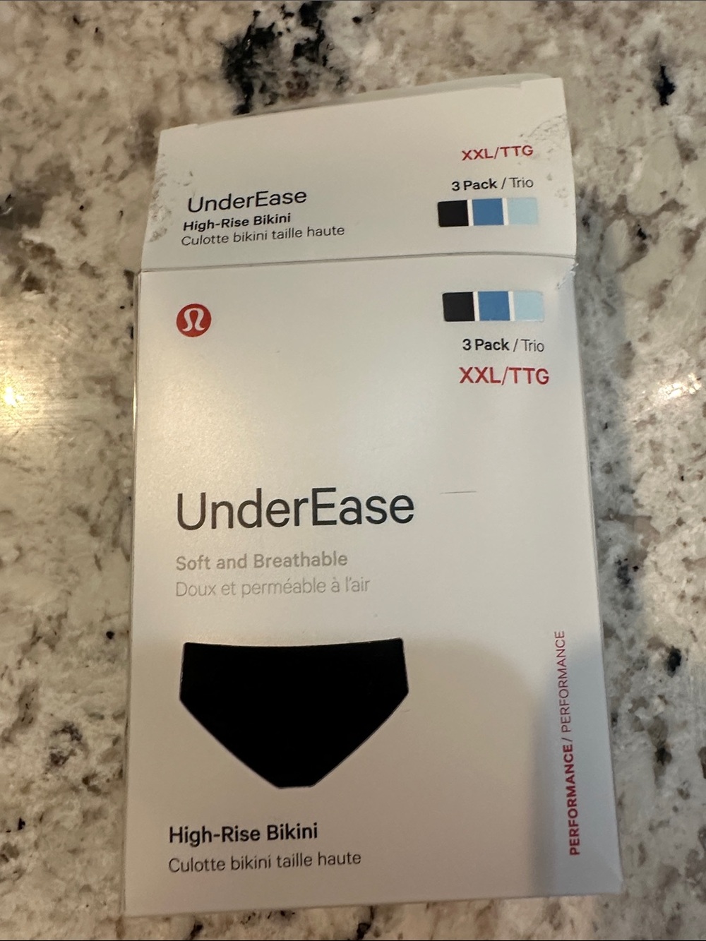 lululemon athletica UnderEase High-Rise Bikini Briefs — Black, Navy, Light Blue